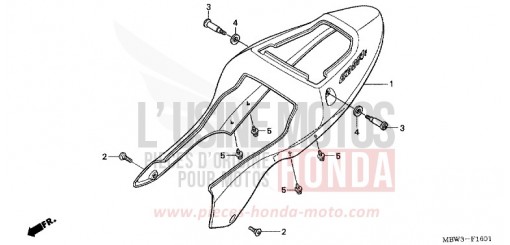 REAR COWL (CBR600F42-3/FS/FR) CBR600FR2 de 2002